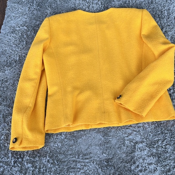 Rena Rowan Yellow Tweed Women’s Jacket - Yellow Suit Jacket - Ladies Workwear - Picture 4 of 7